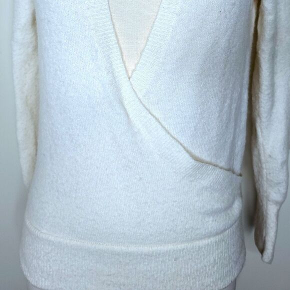Madewell | Ivory Wrap Front Sweater - Picture 3 of 4